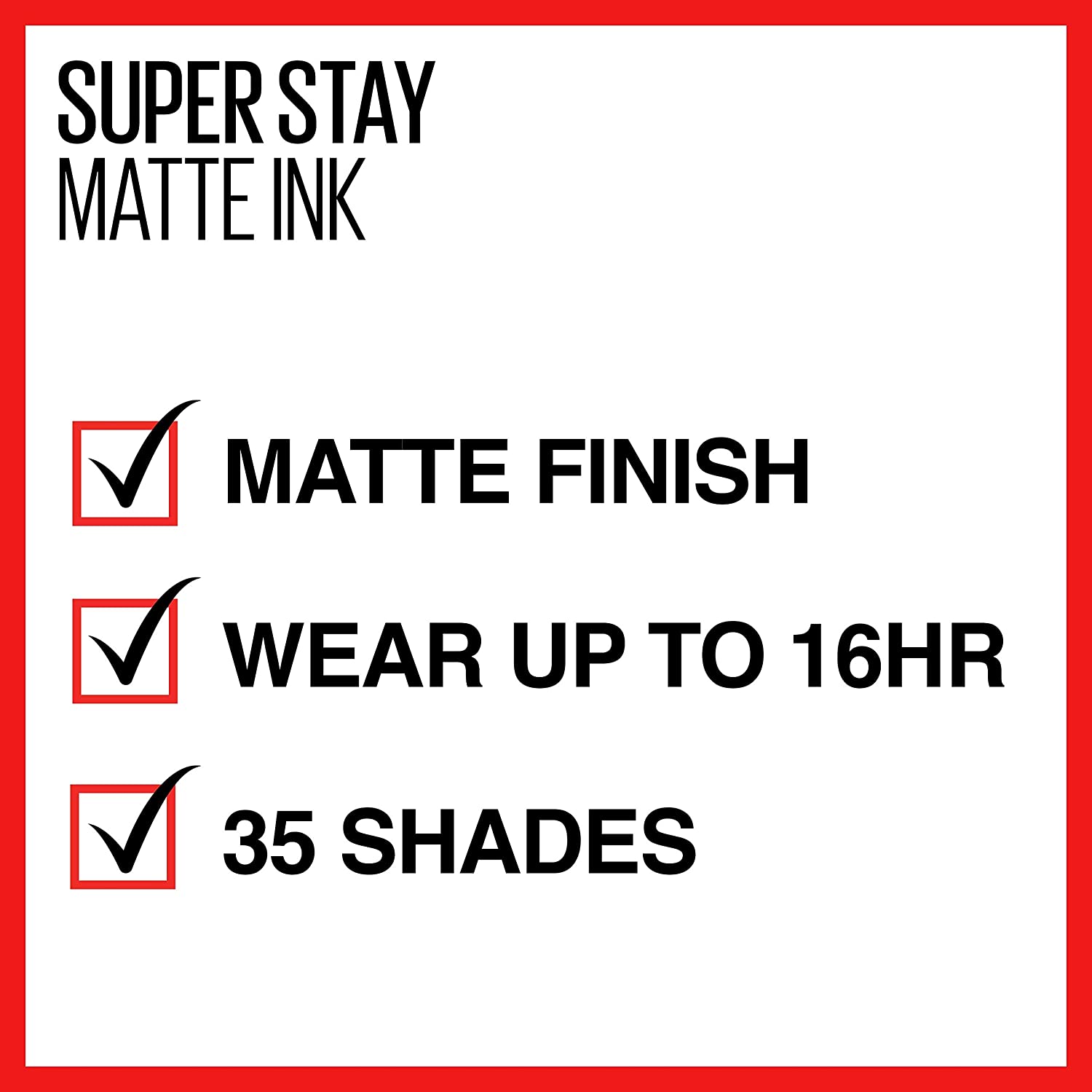 Maybelline Super Stay Matte Ink Liquid Lipstick Makeup, Long Lasting High Impact Color, Up to 16H Wear, Exhilarator, Ruby Red, 1 Count - Image 6